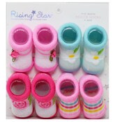 Wholesale - 4pk 0-12m GENERIC INFANT GIRLS BOOTIES C/P 96, UPC: 794434453166
